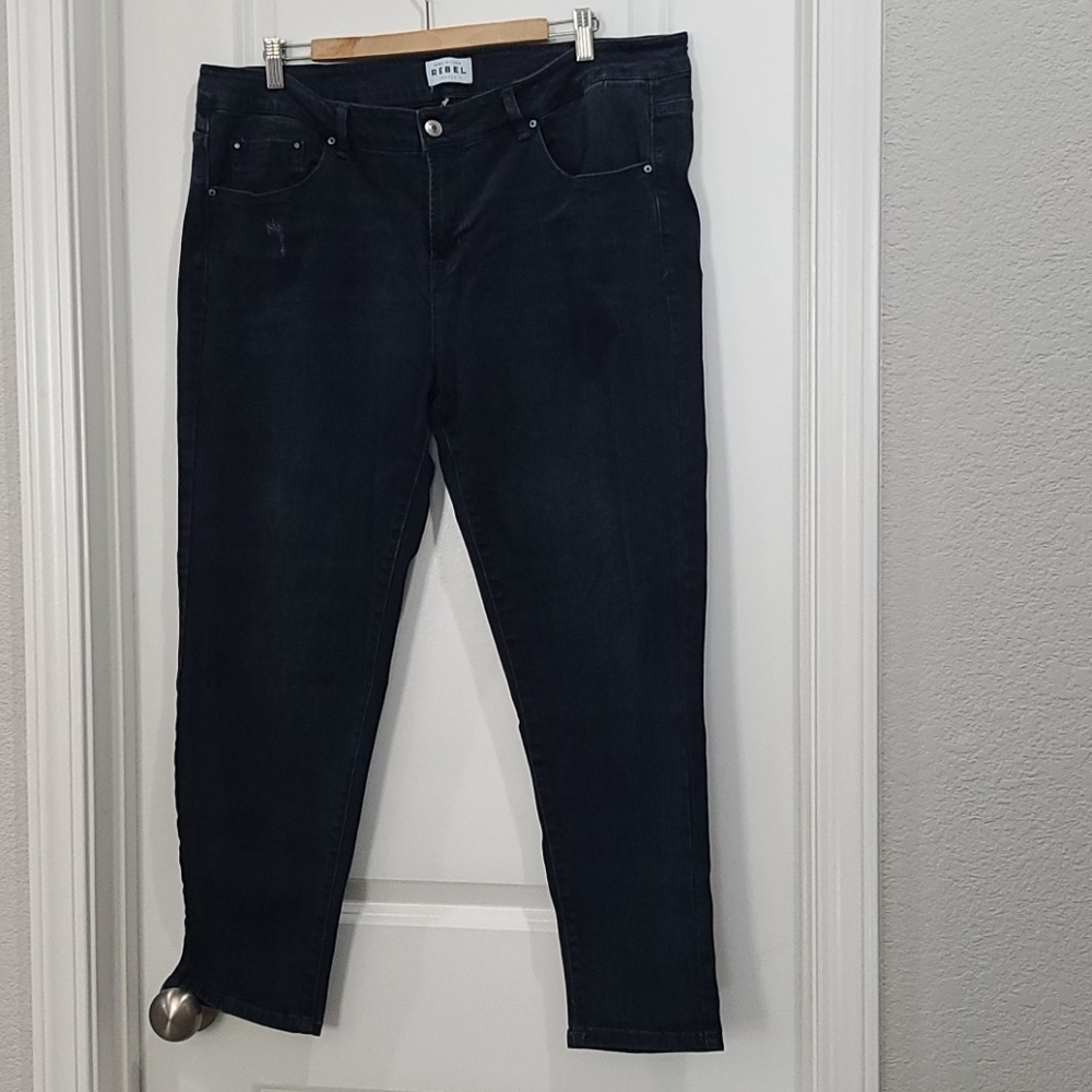 Dark blue jeans